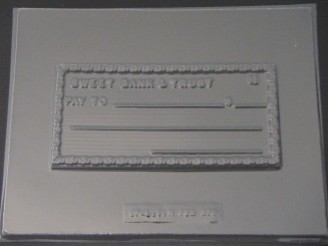 3516 Blank Check Chocolate Candy Mold
